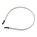 Elegant Pearl Beaded Slim Golden Metal Hair Band (1 Pc) - Image 4