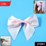 Elegant Satin Hair Bow Clip for Girls & Women (1 Pc) - Image 2
