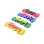 Cute “Happy” Bone-Shaped Snap Hair Clips Set (4 Pc) - Image 4