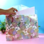 Printed A4 Document Folder – Leaf Design with Button Closure & Label Slot (1 Pc) - Image 3