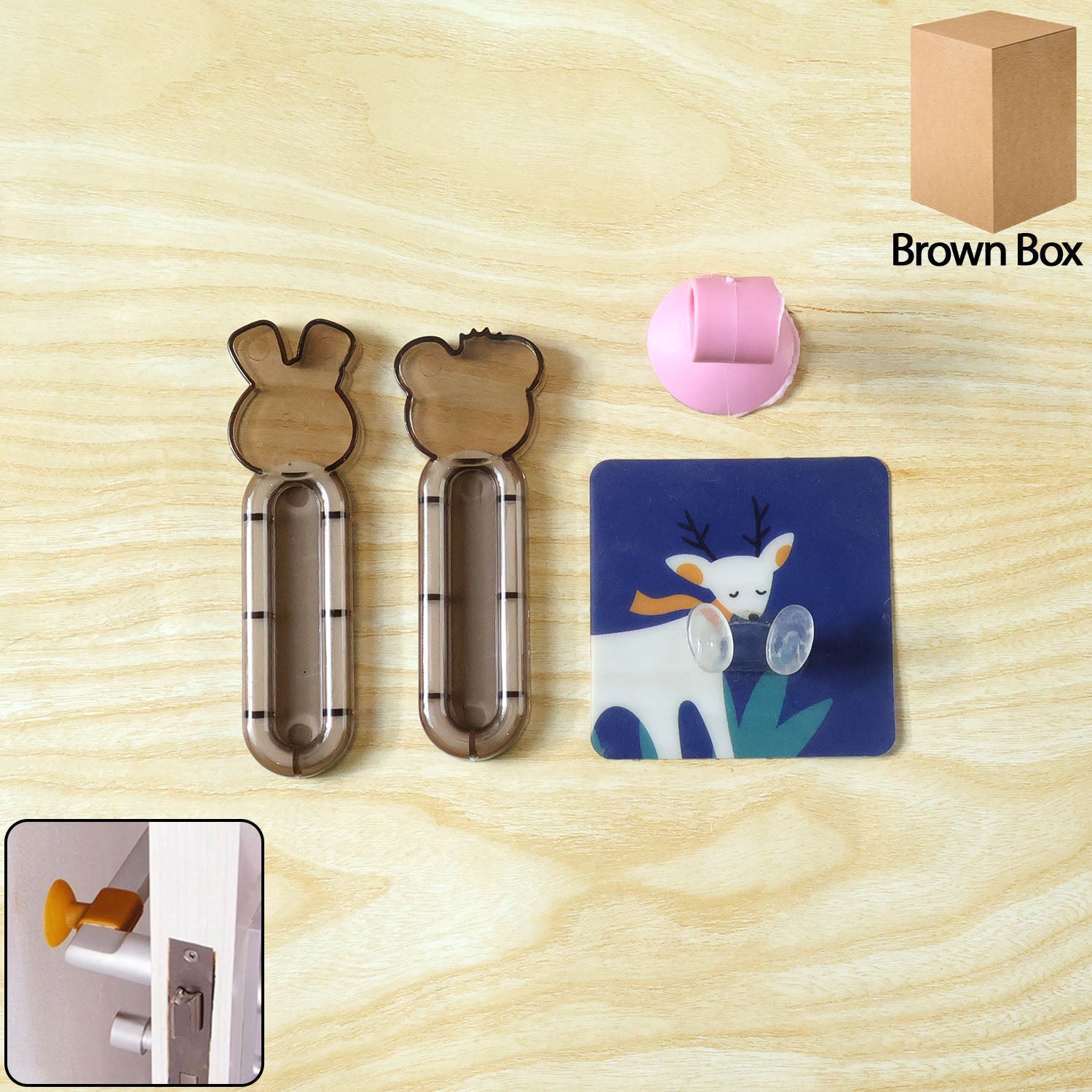 3 In 1 Cartoon Animal Door Stopper Set