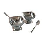 Premium Stainless Steel Ice Cream Cup With 6 Spoon Set (6 Pc Set) - Image 5