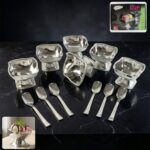 Premium Stainless Steel Ice Cream Cup and Spoon Set