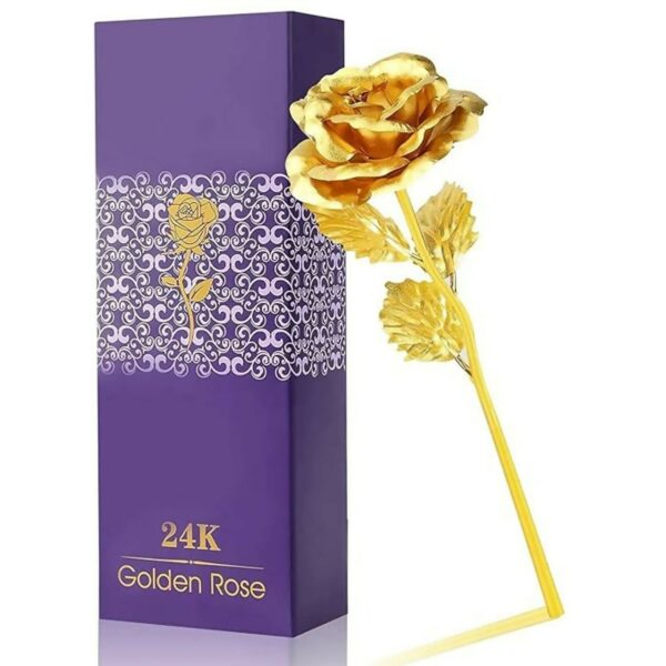 Luxury Gold Plated Artificial Golden Rose in Premium Box