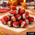 Traditional Pooja Kalawa Moli Sacred Cotton Thread Set (48 Pcs Set) - Image 2