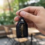 Premium Leather Finish Metal Sword Emblem Keychain (1 Pc) - Image 4