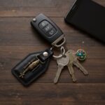 Premium Leather Finish Metal Sword Emblem Keychain (1 Pc) - Image 3