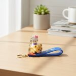 Cute Cartoon Cat Riding Toy Car Silicone Keychain (1 Pc) - Image 4
