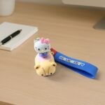 Cute Cartoon Cat Riding Toy Car Silicone Keychain (1 Pc) - Image 7