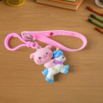 cute pig riding unicorn cartoon keychain (1 pc) - Image 7