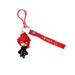 Cute Red Hair Cartoon Girl Silicone Keychain (1 Pc) - Image 5