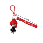 Cute Red Hair Cartoon Girl Silicone Keychain (1 Pc) - Image 6