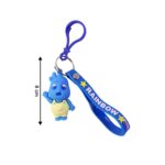 Cute Cartoon Character Keychain with Silicone Strap & Carabiner Clip – 1 Pc - Image 6