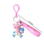 cute pig riding unicorn cartoon keychain (1 pc) - Image 6