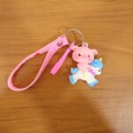 cute pig riding unicorn cartoon keychain (1 pc) - Image 8