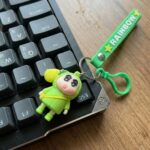Cute Cartoon Doll Keychain with Strap and Pineapple Charm (1 Pc) - Image 3