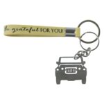 Stylish Dual-Keyring Metal Car Keychain Set (1 Set) - Image 5