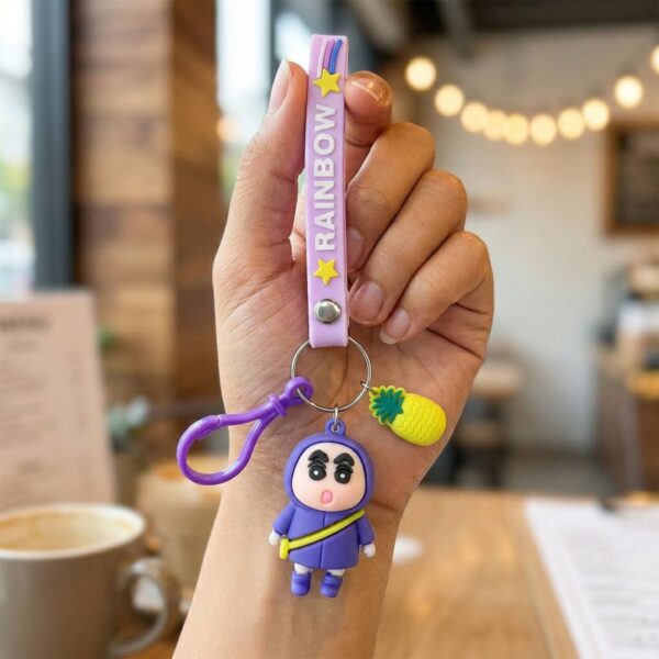 Cute Cartoon Doll Keychain with Pineapple Charm