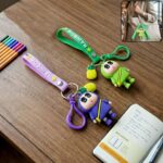 Cute Cartoon Doll Keychain with Strap and Pineapple Charm (1 Pc) - Image 7