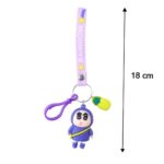 Cute Cartoon Doll Keychain with Strap and Pineapple Charm (1 Pc) - Image 6