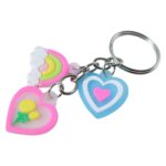 Cute Heart & Rainbow Charm Keychain (1 Pc) - Image 5