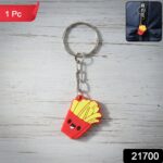 Cute Smiley French Fries Shape Cartoon Keychain (1 Pc) - Image 2