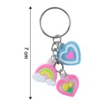 Cute Heart & Rainbow Charm Keychain (1 Pc) - Image 6