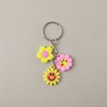 Cute Flower & Smiley Face Cartoon Keychain (1 Pc) - Image 7