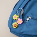 Cute Flower & Smiley Face Cartoon Keychain (1 Pc) - Image 3