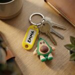 Cute Avocado Cartoon Character Keychain (1 Pc) - Image 4