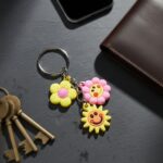 Cute Flower & Smiley Face Cartoon Keychain (1 Pc) - Image 4