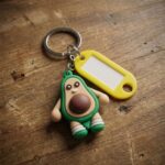 Cute Avocado Cartoon Character Keychain (1 Pc) - Image 3