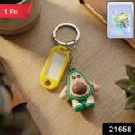 Cute Avocado Cartoon Character Keychain (1 Pc) - Image 2