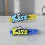 Cute “Kiss” Text Hair Clip Set (2 Pc) - Image 4