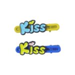 Cute “Kiss” Text Hair Clip Set (2 Pc) - Image 5