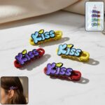 Decorative Kiss Text Hair Clip Set