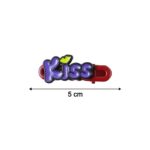 Decorative “Kiss” Text Hair Clip Set (4 Pc) - Image 6