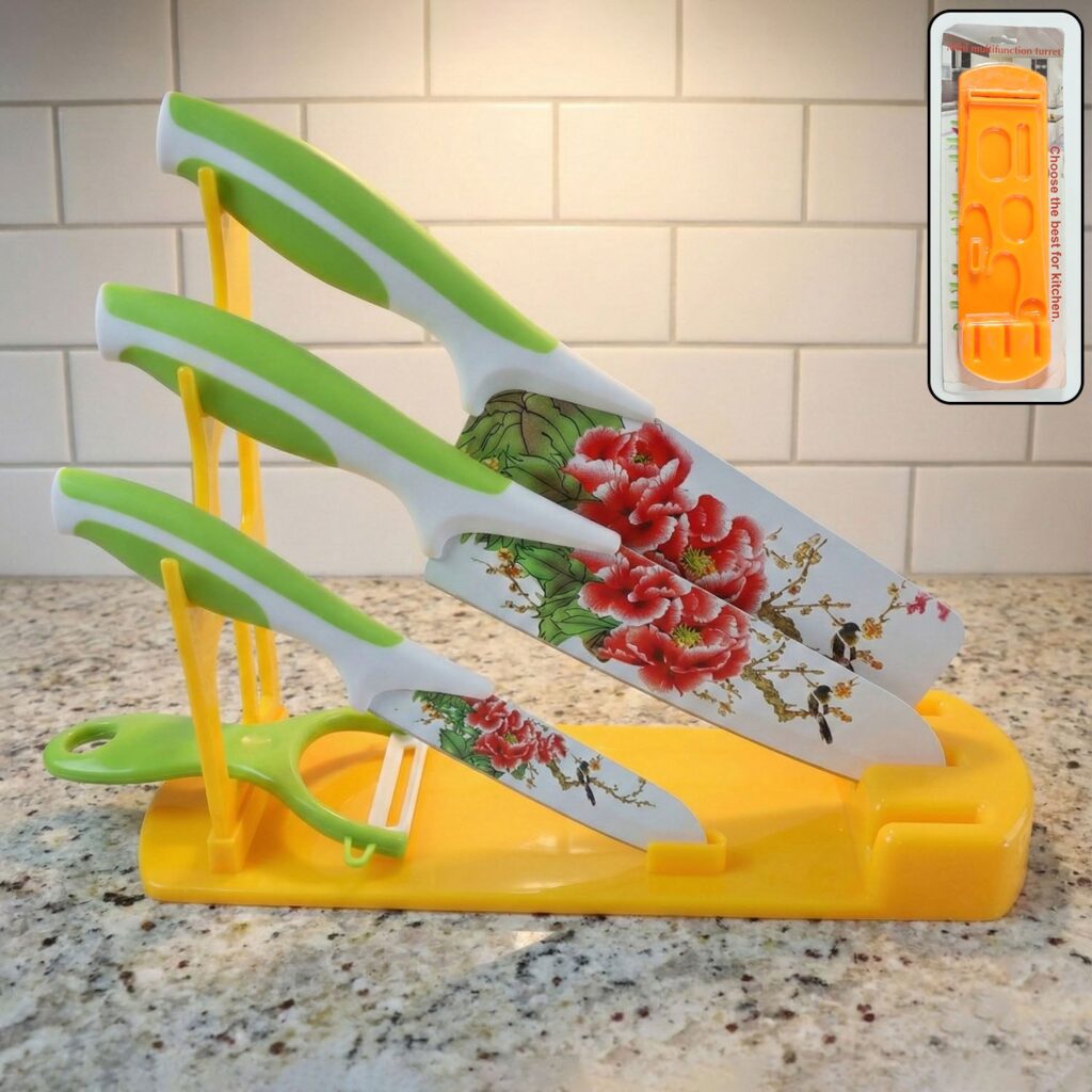 Multifunction plastic kitchen knife stand holder