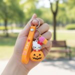 Cute Cartoon Kitty Pumpkin Keychain (1 Pc) - Image 5