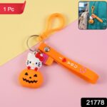 Cute Cartoon Kitty Pumpkin Keychain (1 Pc) - Image 2