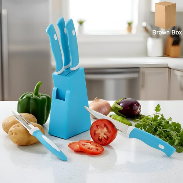 6 Pcs Stainless Steel Knife Peeler Set