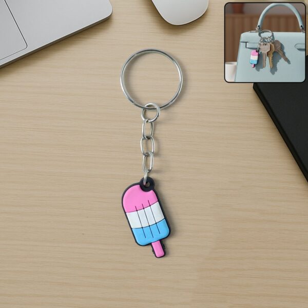 Cute Ice Cream Popsicle Shape Cartoon Keychain