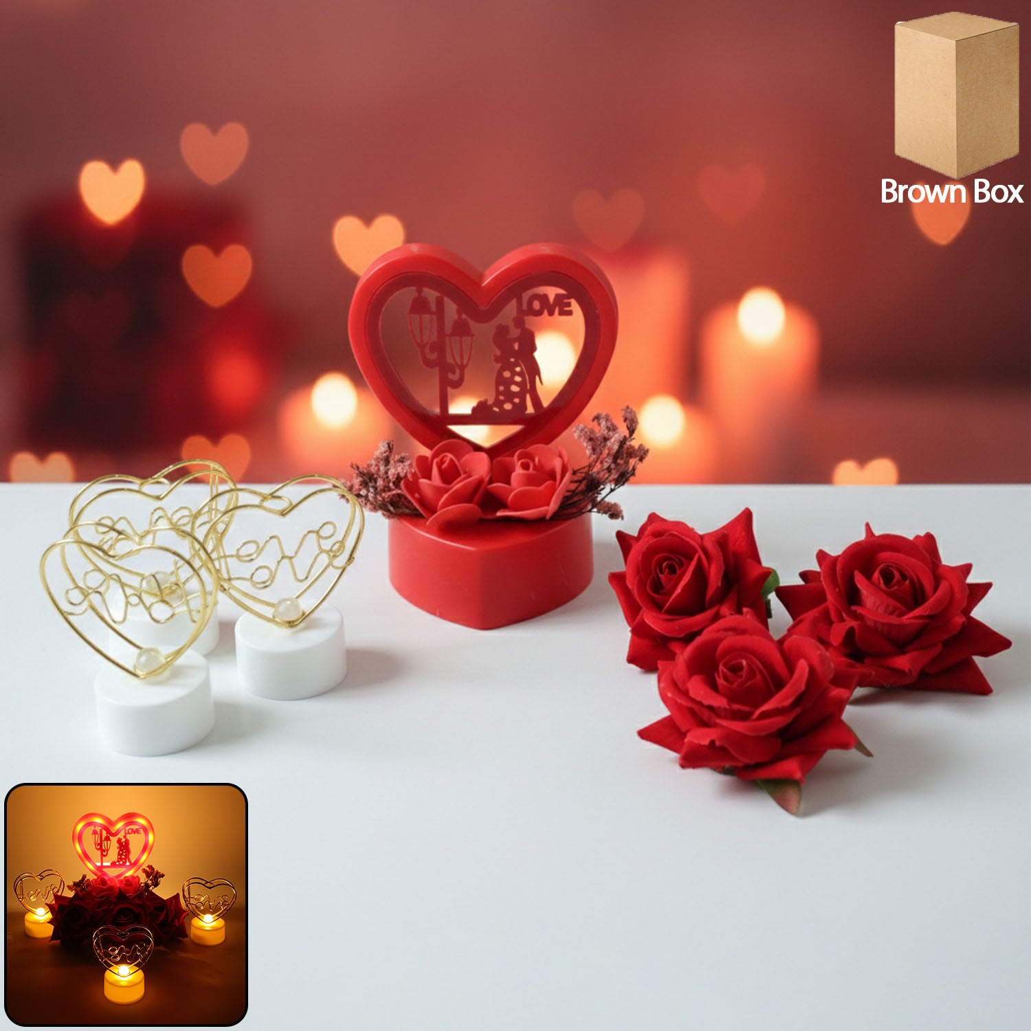 LoveCombo-WOSKU-01.jpg Romantic Heart Love Decorative Gift Set (1 Set) - Image 1