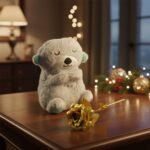 Teddy Bear with Artificial Golden Rose Flower Gift Set (2 Pc) - Image 4