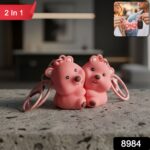 Cute Couple Bear Shape 2-in-1 Keychain Set (2 Pieces Set) - Image 2