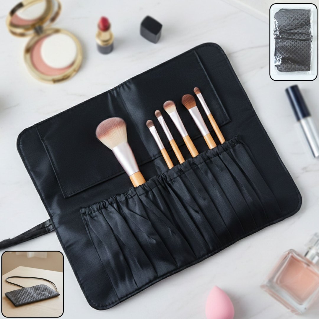 Premium Foldable Makeup Brush Organizer Bag