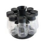 8 in 1 Revolving Plastic Spice Rack Set with Rotating Stand - Image 5