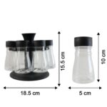 8 in 1 Revolving Plastic Spice Rack Set with Rotating Stand - Image 6