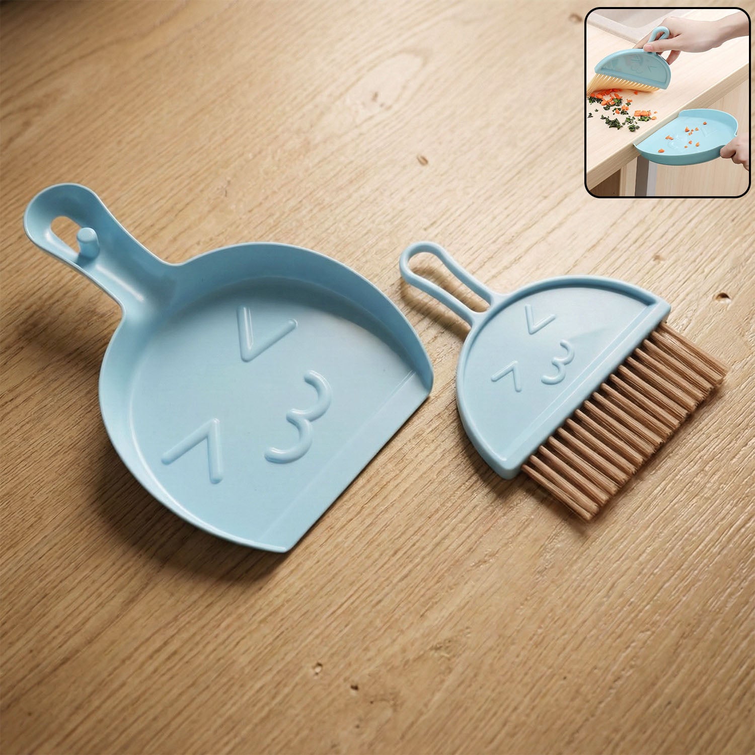 MiniDustpan-WOSKU-01.jpg 2-in-1 Mini Cleaning Dustpan and Hand Brush Set