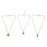 Elegant Gold Finish Floral & Traditional Pendant Necklace (1 Pc, Mix Design) - Image 4